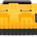 DCB104 20V MAX Battery Charger Replacement for Battery Charger, 4 Port Multi Charger Station with 2 USB Ports, Compatible with Dewalt 12V-20V Batteries