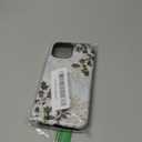 CARLOCA for iPhone 15 Compatible with Magsafe Full Body Protective Glossy Case, for Girl Boy Shockproof Magnetic Charge Esthetics Pattern White Marble Green Holly Leaves Golden Christmas