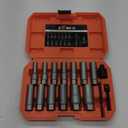 16PCS 3/8" Drive Deep Bolt Extractor Set, Impact Bolt Nut Remover Set, Stripped Lug Nut Extraction Socket Set For Narrow Space Removing Broken, Damaged, Frozen, Rusted, Rounded-Off Bolts, Nuts, Stud