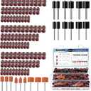 Sanding Drum Set for Dremel Rotary Tools-Includes 138 Aluminum Oxide Drum Sander Sanding Sleeves (80,120,240 Grit),12 Drum Mandrels and 9 Sanding Bits,Sanding Bits Tool Accessories with Box