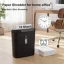 Paper Shredder for Home10-Sheet Strip Cut,12 L Basket,P-2 Security Level,Shred CD & Credit Card Shredders for Home Use