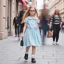 Little Bitty Strawberry Dresses Toddler Girls Cotton Sleeveless Casual Beach Summer Sundress Swing Princess Dress Size 2-6T (Blue)