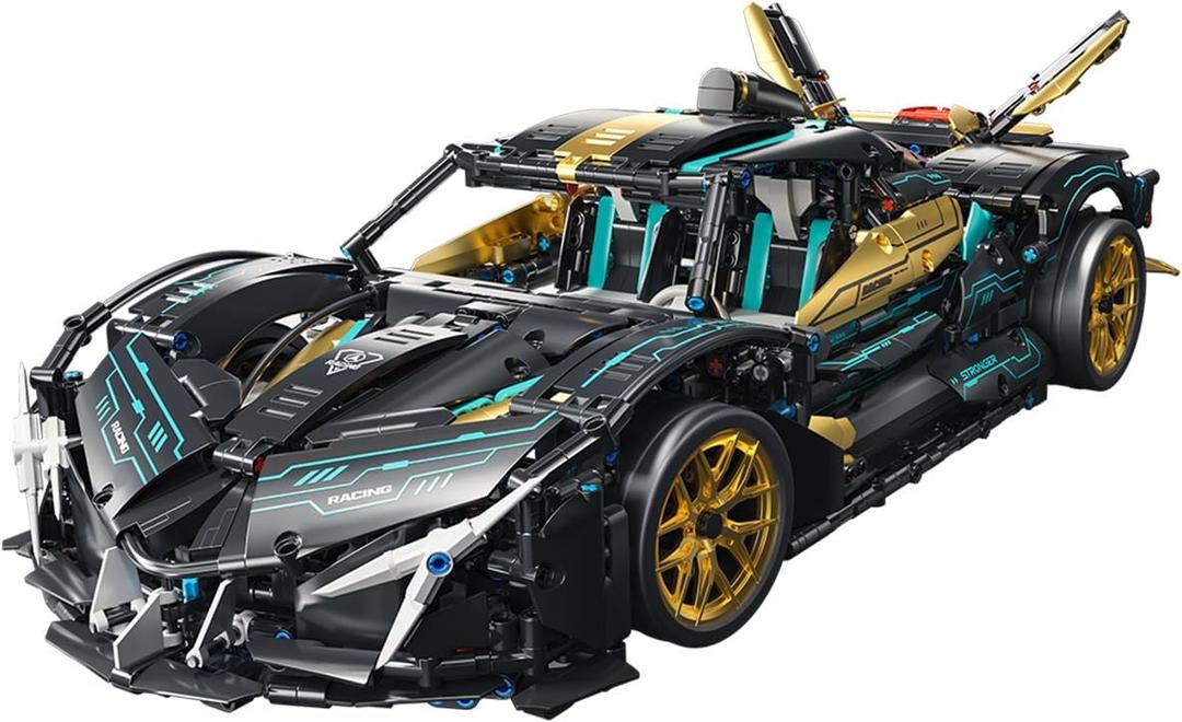 Race Cars for Adults, 1:10 Sport Car Building Block Sets,Technical Racing Vehicle MOC Collectible Model Engineering Toys Kit Birthday for Men Teens Boys Car 12-16,14+ 2112 PCS, Large