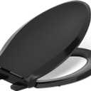 KOHLER CACHET Nightlight Soft Close Toilet Seat Elongated, ReadyLatch, Grip-Tight Hardware, Black