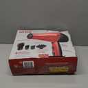 KISS Red Tourmaline Ceramic Hair Dryer with 4 Additional Styling Attachments, 1875 Watts, Red