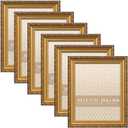 MIEVU 810 Picture Frame Gold Bulk- 6PCS Vintage Picture Frames for Wall Hanging And Tabletop Display, Ornate Photo Frame for Poster, 8x10 Gold Frames of 6
