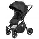 2-in-1 Lightweight Baby Stroller with Reversible Seat & All-Terrain Wheels, One-Hand Fold, Large Storage Basket, 5-Point Harness for Newborn to Toddler, Black