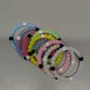 Zodaca 8 Pack Silicone Beaded Bracelets - Cute Rubber Bracelets Set, Teen Girls, Women (2.6x0.3 in)