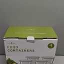 3 Cup Glass Meal Prep Containers With Turquoise Lids, Airtight 23oz glass Storage Container Set, Heat-Resistant BPA-Free for feeding the Southern Starter, Microwave, Dishwasher, Freezer Safe (4 Packs)