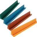4PCS Silicone Domino Racks for Adults 10x1.18x1.18 inches, 3 Tilt Options Anti-Slip Domino Holders for Multiplayer Family Game Nights, Compatible with Double-Six Dominoes (Dominoes NOT Included) (Deep Color)