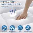 JOLLYVOGUE 4 Inch Dual Layer Mattress Topper Twin XL Size, 2 Inch Gel Foam Mattress Topper Plus 2 Inch Down Alternative Pillow Top Mattress Pad Cover for Back Pain, Medium Support