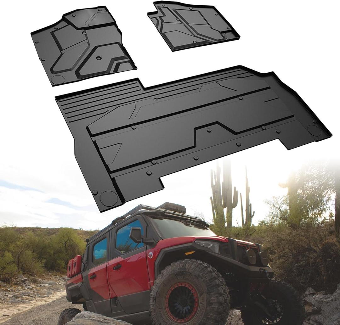 Floor Mats for 2025 Polaris Xpedition XP 5/ADV 5, TPE Front & Rear Anti-Slip Foot Mats All Weather Protection Slush Liners for Polaris Xpedition XP 5/ ADV 5 2024 2025+ Accessories (3PCS)