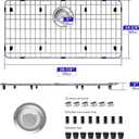 Slideep Sink Protectors for Kitchen Sink, Sink Grate Grid for Bottom of Sink, Metal Sink Rack, Bottom Basin Rack, Stainless Steel, 28.9"L X 14.3"W