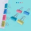 3 x Ufmarine Large Binder Clips 1.6 inch Length, Colorful, for Office (24 Pcs)