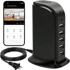 5 USB Charger Camera 1080P, WiFi Hidden Camera with APP Control, Spy Cam with Motion Detection, Indoor Security Camera for Home/Offices and Hotels