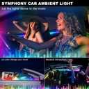 Dreamcolor Acrylic Interior Car LED Strip Light with Wireless APP, RGB 18 in 1 with 175 inches 612 LEDs Fiber Optic Strip Lights for Car, Dual Zone Music Sync Neon Car Ambient Lighting Kits