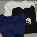 Men's Compression Shirt. Size Medium, White/Navy Blue/ Black