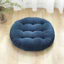 SK Studio Meditation Floor Pillow, Large Floor Cushions, Round Floor Cushion Seating for Adults Kids, Classroom Furniture Floor Pillow for Yoga Living Room, Navy Blue, 17" W x 17" L (Pack of 1)