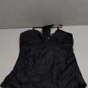 Yonique Women's Halter Tankini Top V Neck Swim Top Tummy Control Bathing Suit (X-Large, Black)