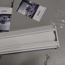 AOSKY Blackout Roller Shades Cordless Blinds for Windows, Free-Stop Shades with Valance, Thermal Insulated Fabric, UV Protection, Natural Woven Blinds for Home and Office (15" W x 72" H, White)