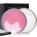 DUcare Makeup Brush Cleaner Shampoo Soap Solid Brush Cleaning Mat Removes Cosmetic Color Brush Cleaner Pad for Cleaning Makeup Sponges Brushes (Cleanser)