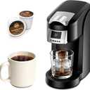 CHULUX Lite Single Serve Coffee Maker for K Cup Capsules, Single Cup Reservoir Coffee Maker with One Touch Brewing, 5 to 12 Oz Brew Sizes, Designed Specifically for Standard Mugs, Black
