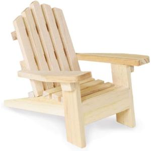 Beach Adirondack Chair Miniature Wood for Dollhouses, Displays, Crafting, DIY - 5 Inches