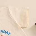 Happy Birthday Girl Boy T-Shirt One/Two/Three/Four/Five/Six Year Old Tee Shirt Toddler Cake Smash Outfit for Kids (Beige)