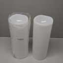 5" x 14" Large Waterproof Outdoor Flameless Candles Battery Operated LED Pillar Candles for Indoor Outdoor Lanterns, White, Long Lasting, Set of 2