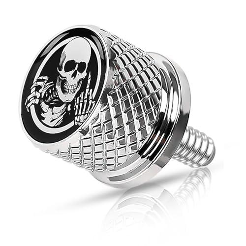 Motorcycle Stainless Knurled Fender Rear Seat Bolt Screw 1/4"-20 Thread for Harley Davidson Touring Sportster Softail Dyna CVO Fatbob Electra Glide Street Glide 1996-2025 Chrome