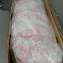 Laura Ashley - Twin Comforter Set, Soft Poly Waffle Textured Bedding with Matching Sham, Floral Printed, Oeko-Tex Certified, Dorm Essentials (Delphine Pastel Pink)