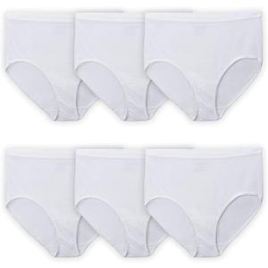 Fruit Of The Loom Womens Fit For Me Plus Size Underwear, Designed To Your Curves, Brief - Cotton - White, 11 Plus