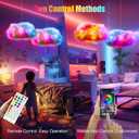 LED Cloud Light, RGB Cloud Lamp with IC Remote Control and APP Control Cool Lights Sync Music Color Changing Led Lights for Bedroom Ceiling Adults and Kids Modern Home & Room Decor