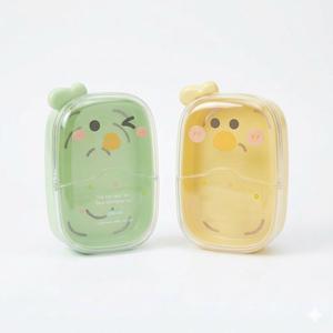 4PCS Portable Travel Soap Case with Lids, Drainage Layers, and Leak Proof Multifunctional Soap Holders Suitable for Gym, School, Camping, Travel, Bathroom Kitchen (Duck)