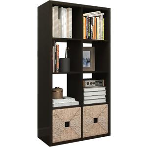 CTESNE【2026 Wooden Thick Frame 8 Cube Storage Organizer Shelf with Anti-Tipping Kits + Reversible Open Back Bookcase, Horizontal and Vertical Dual-use（Chocolate,11inch）