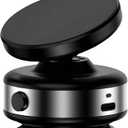 Electric Vacuum Car Phone Mount, 360 Rotating Suction Cup Magnetic Phone Holder, for Car, Gym Mirror, Smooth Silver