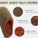 KuaiLu Mens House Memory Foam Slippers with Orthopedic Arch Support Comfy Warm Plush Lining Slip On Casual Pantuflas Mans Comfortable Bedroom Shoes Rubber Sole for Indoor&Outdoor Green Brown Size 10