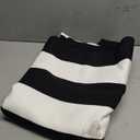 OLANLY Black and White Striped Rug 4' x 6'  Washable Cotton Indoor Outdoor Doormat for Front Door, Entryway, Kitchen, Porch, Patio Decor