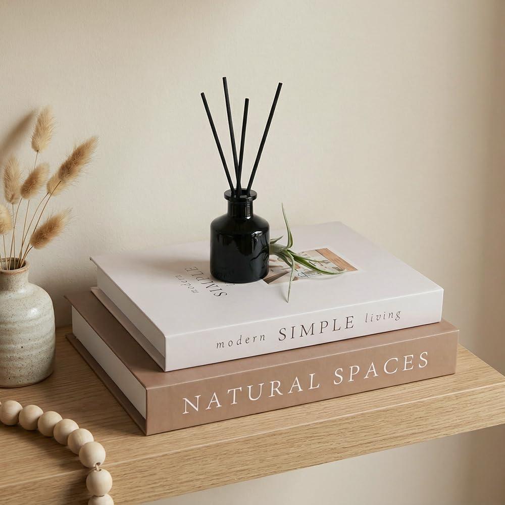 elegant coffee table books with storage - decorative books for home decor, perfect as a photo storage box and coffee table decor, ideal for organizing small treasures like remotes and jewelry