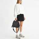Women's Elegant Solid Color Shoulder Bag Fashionable Zipper Crossbody Bags Soft Top Handle Handbag Purse