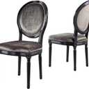Christopher Knight Home Leroy Traditional Velvet Dining Chairs with Gloss Black Finished Legs, 2-Pcs Set, Grey / Gloss Black