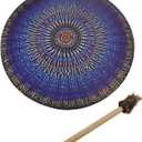 Shaman Drum 10 Inch Handmade Shamanic Drum Hand Drum With Drum Stick Tree of Life Sound Healing Tool For Spiritual Music, Reflection Meditation(Mosaic)