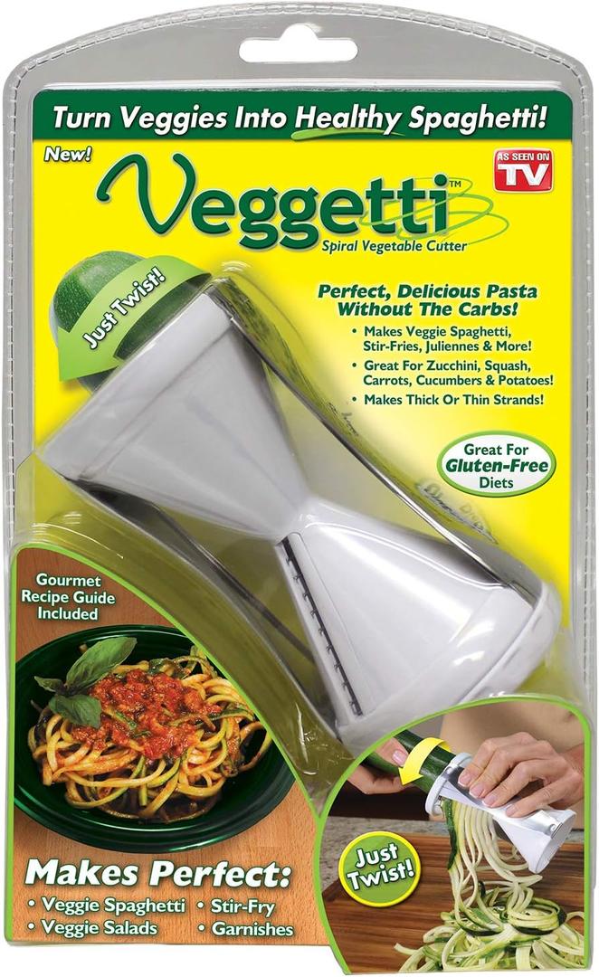 Veggetti Spiral Vegetable Slicer, Makes Veggie Pasta, Yellow