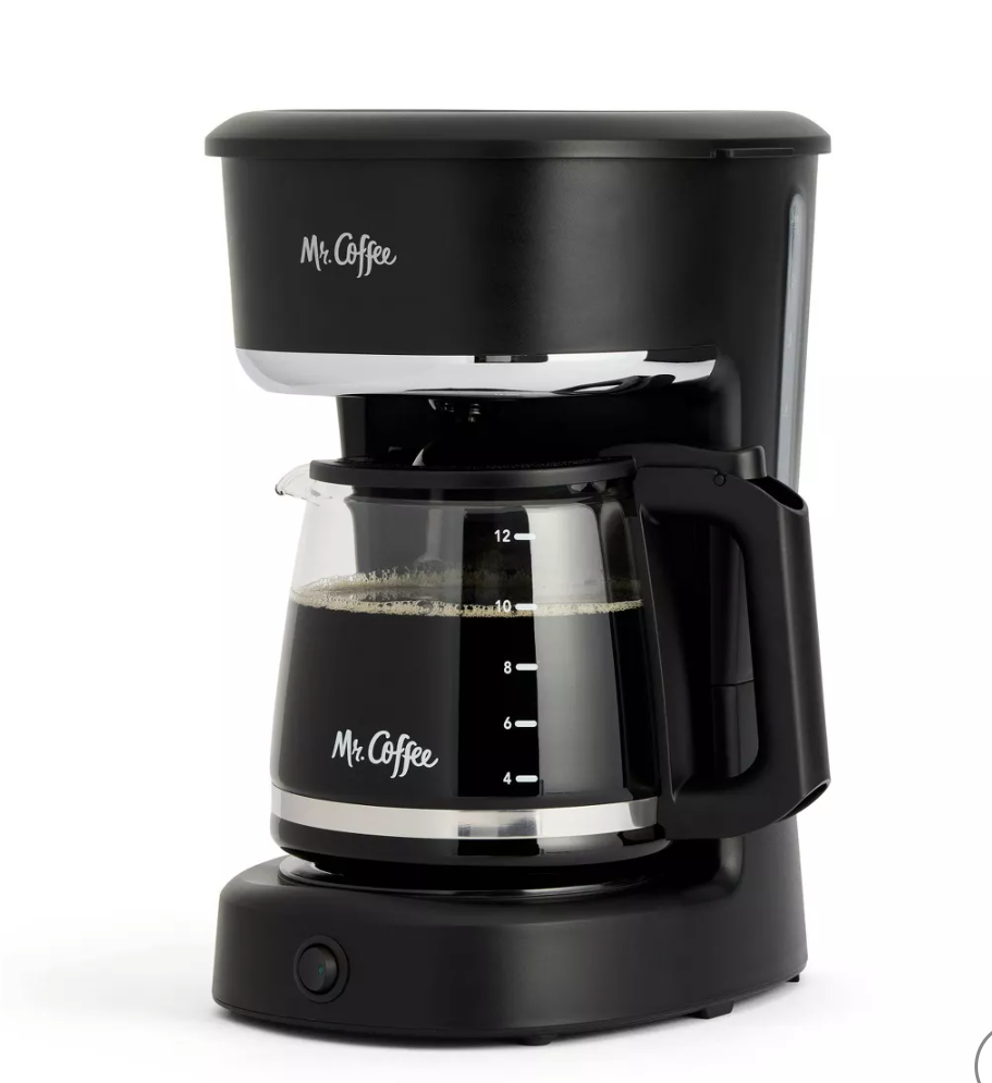 Mr. Coffee 12-Cup Switch Coffee Maker Black: Electric Drip Coffee Machine, 60 oz Capacity, Dishwasher-Safe Parts