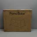 Pamo Babe Travel Crib - Lightweight Baby Playard with Zip Door, Carry Bag for Airplane - Easy to Carry (Black)