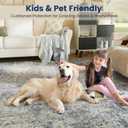 5x7 Area Rugs, Modern Abstract Rug with Anti Slip Backing, Stain Resistant Washable Rugs for Living Room, Non-Shedding Machine Washable Area Rug, Yellow/Grey, 5'x7'