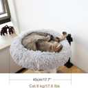 HengLiSam 18'' Cat Desk Bed, 360 Rotating & Height Adjustable Cat Hammock Bed, Cozy Soft Plush Pet Cushion for Office Desks and Game Tables