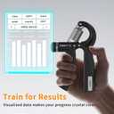 DEPGI Smart Grip Strength Trainer with App, Digital Hand Gripper with 10-130LB Resistance for Muscle Building & Injury Recovery 2 Pack)