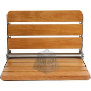 Dyna-Living Folding Shower Seat Wall Mounted Fold Down Shower Seat 400 lbs Load-Bearing Shower Bench Seat Wall Mounted Shower Chair Foldable Wooden Shower Seat for Inside Shower for Elderly (Yellow 16*13 inches)