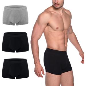 AIRCUTE Washable Absorbency Urinary Incontinence Underwear for Men Bladder Leakage Protection Boxer Briefs, 3 Pack (Black-black-gray)